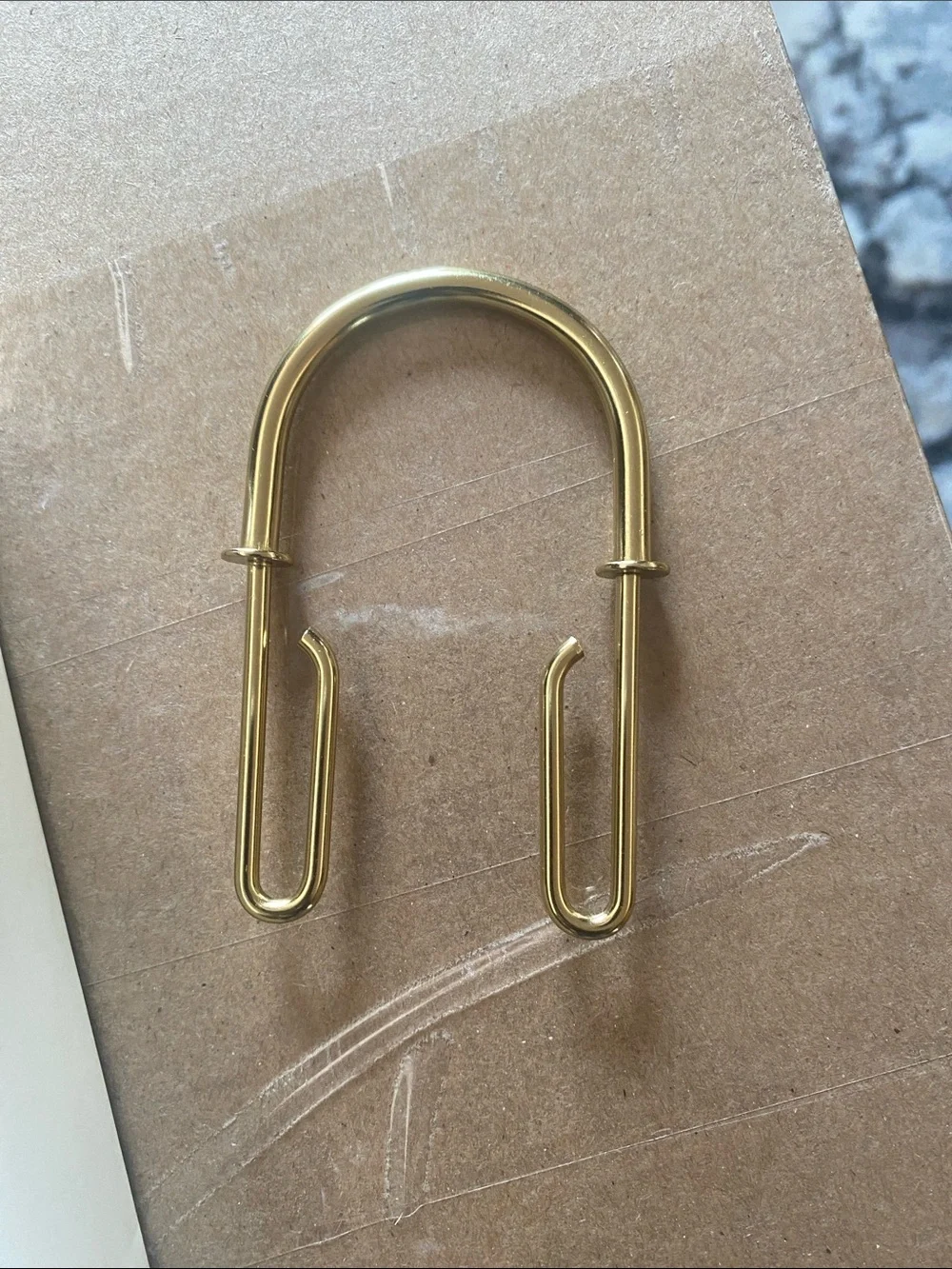 NEW Hearth and Hand Gold Brass Shower Curtain Hooks - Single Curved Hook